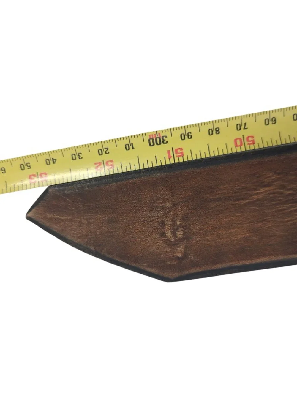 NEW Ishaor Vintage-Style Brown Leather Belt With Distressed Metal Buckle For Men